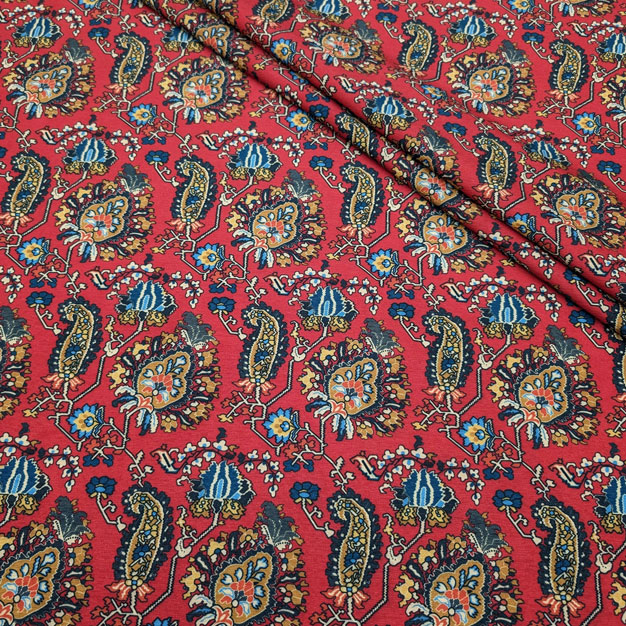 پارچه کتان لمه طرحدار رنگ 66 