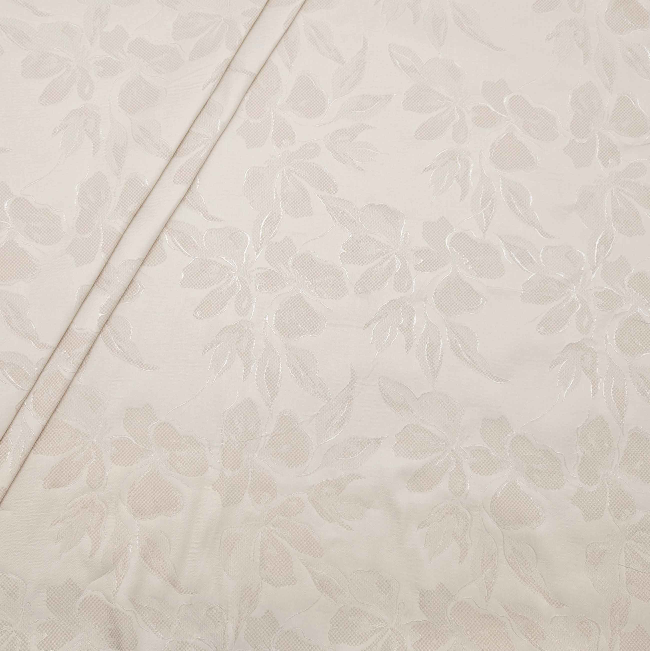 پارچه ژاکارد تافته 226 رنگ استخوانی 