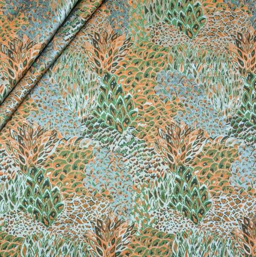 پارچه ژاکارد پنبه p4062 رنگ 62-34-20-209 