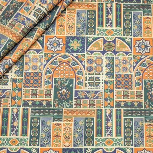 پارچه ژاکارد پنبه p4072 رنگ 34-62-80 