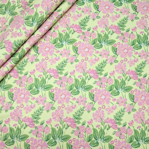 پارچه ژاکارد پنبه  p4071 رنگ فسفری صورتی 