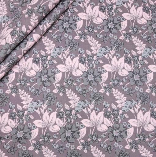 پارچه ژاکارد پنبه  p4071 رنگ صورتی کبود 