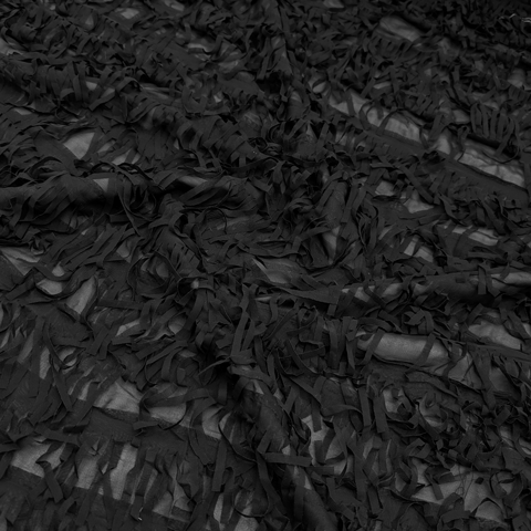 پارچه تور پچ ورک رنگ مشکی 8 