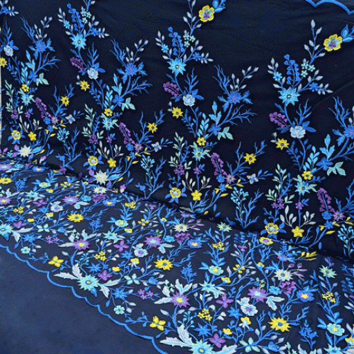 پارچه تور گلدوزی رنگ 1-11 