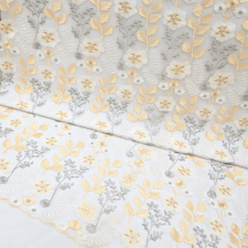 پارچه تور گلدوزی رنگ 16 