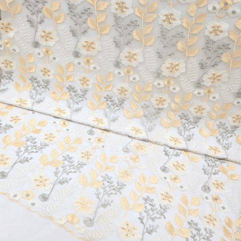 پارچه تور گلدوزی رنگ 16 