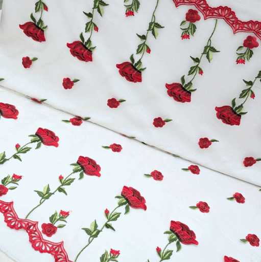 پارچه تور گلدوزی رنگ 17 