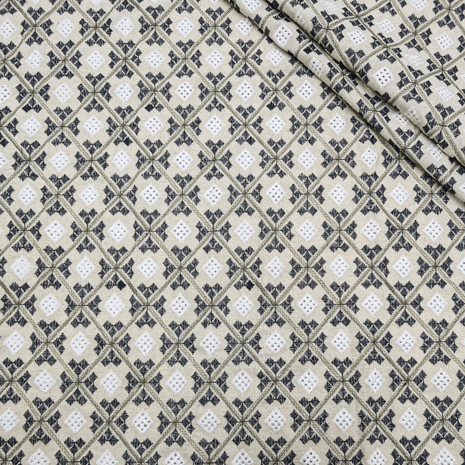 پارچه لینن برودری 18 رنگ سرمه ای 