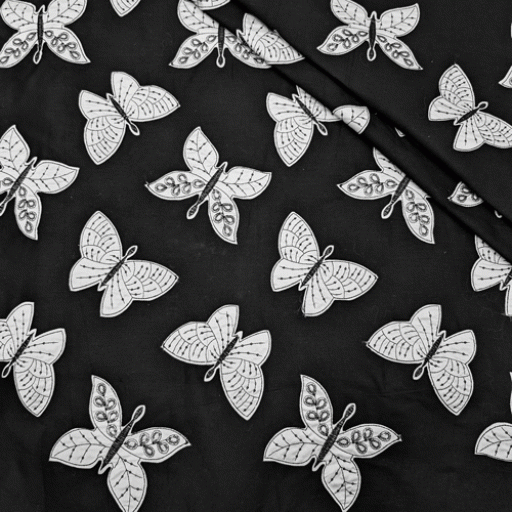 پارچه لینن پچ ورک رنگ مشکی 