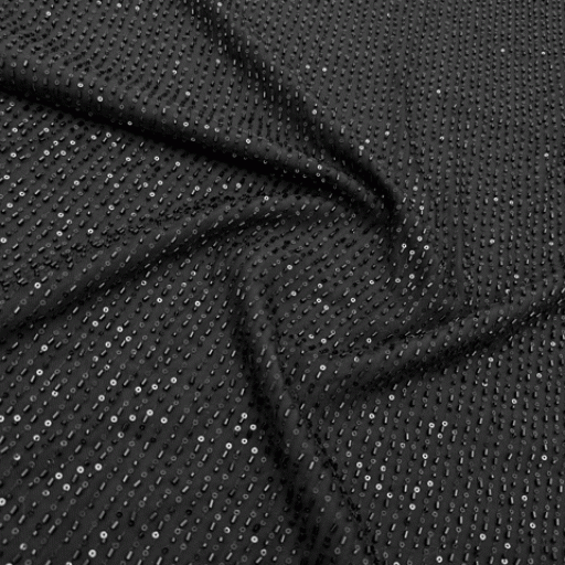 پارچه مجلسی کار شده مشکی رنگ 32 