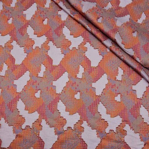 پارچه ژاکارد کسمه ترک 233 رنگ آجری 