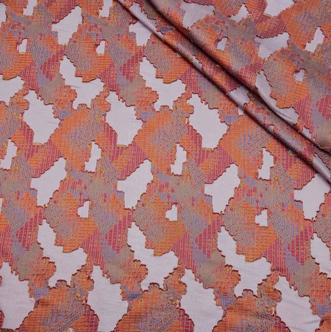 پارچه ژاکارد کسمه ترک 233 رنگ آجری 