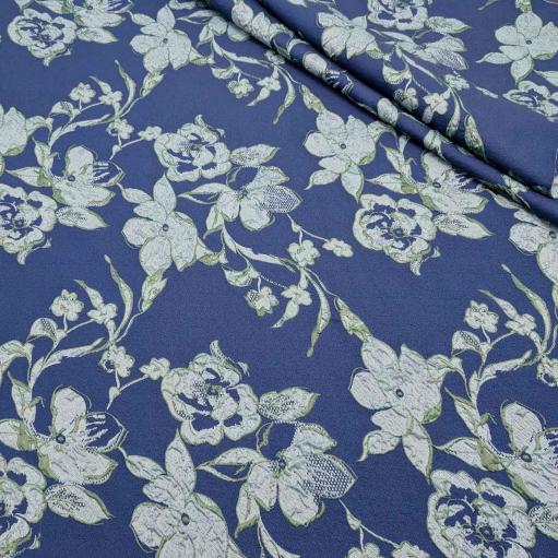 پارچه ژاکارد پفکی ترک 230 رنگ سرمه ای 