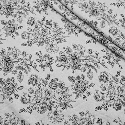 پارچه ژاکارد تافته 229 رنگ طوسی مشکی 