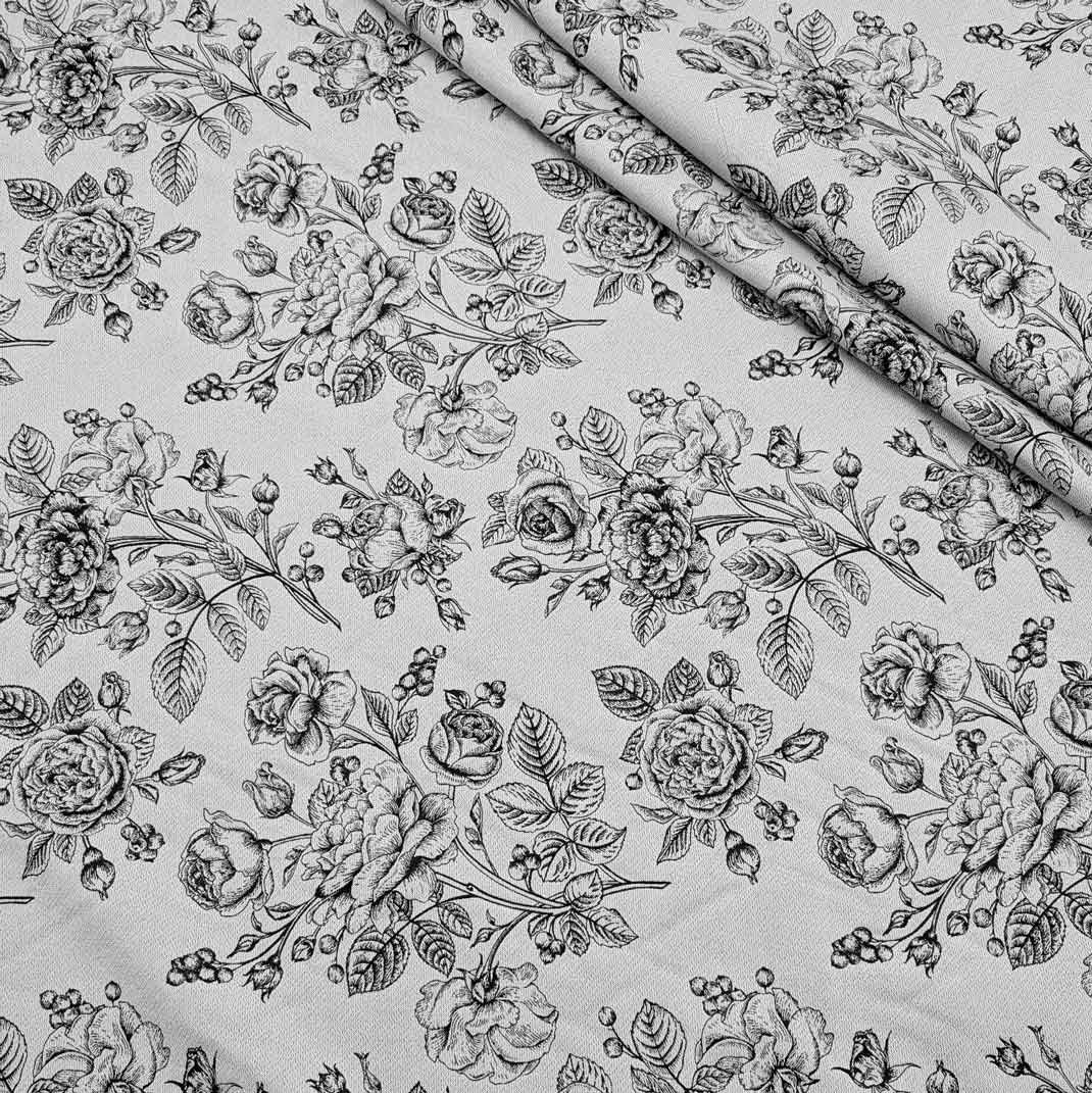 پارچه ژاکارد تافته 229 رنگ طوسی مشکی 