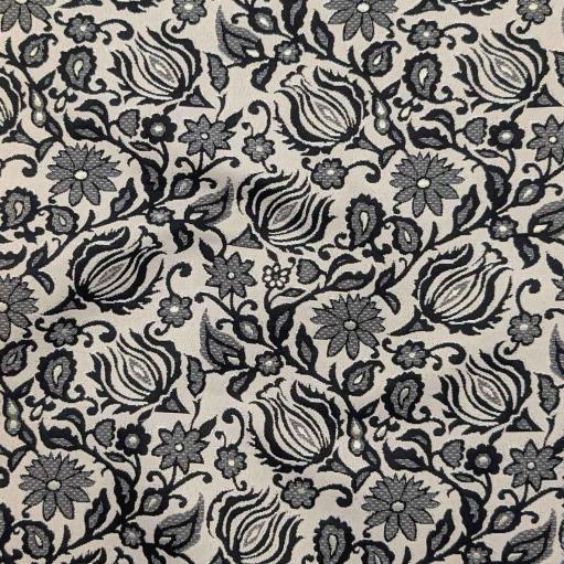 پارچه ژاکارد پنبه لمه 4094 رنگ مشکی 