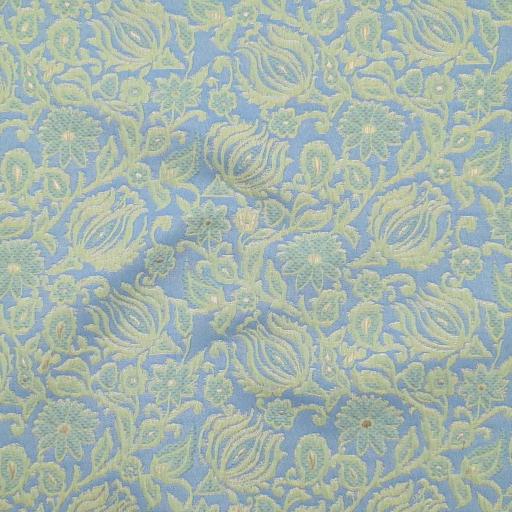 پارچه ژاکارد پنبه لمه 4094 رنگ سبزآبی 