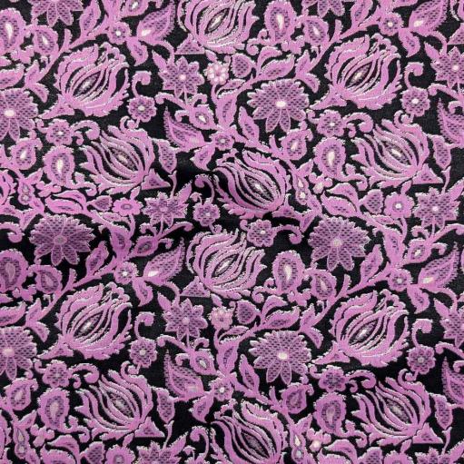 پارچه ژاکارد پنبه لمه 4094 رنگ ارغوانی 