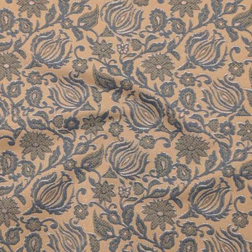 پارچه ژاکارد پنبه لمه 4094 رنگ کاراملی 