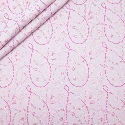 پارچه ژاکارد پنبه KP027 رنگ سرخابی 