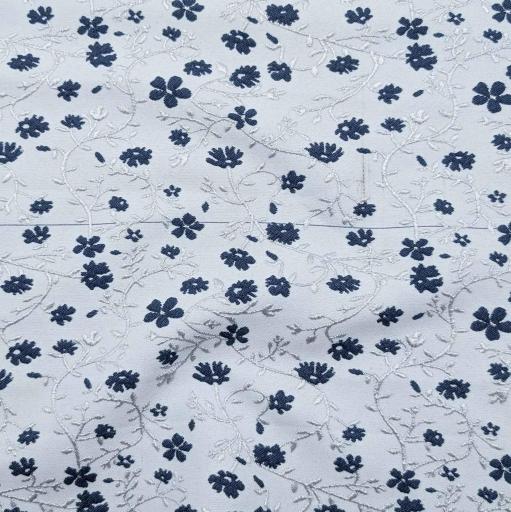 پارچه ژاکارد پنبه لمه 2029 رنگ سرمه ای 