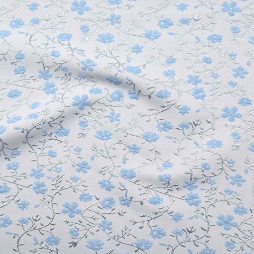 پارچه ژاکارد پنبه لمه 2029 رنگ آسمانی 