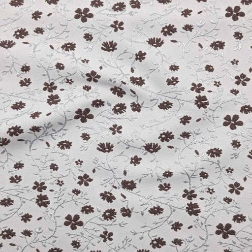 پارچه ژاکارد پنبه لمه 2029 رنگ شکلاتی 