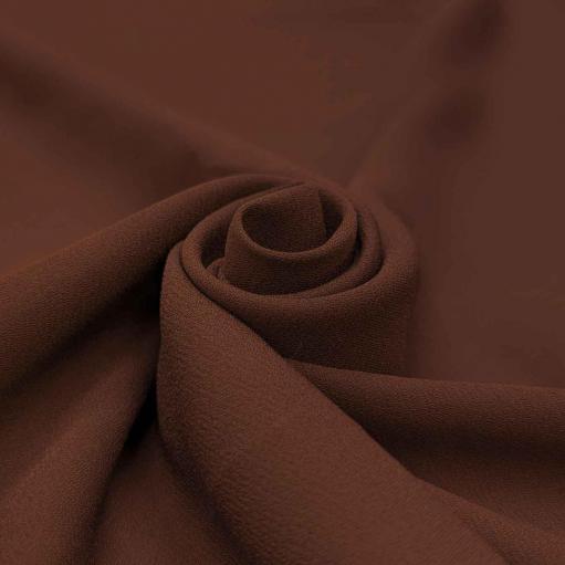 پارچه کرپ حریر ساده رنگ شکلاتی 