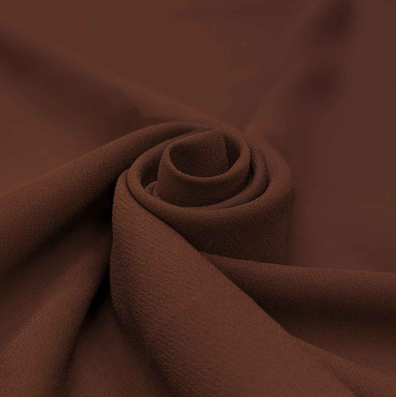 پارچه کرپ حریر ساده رنگ شکلاتی 
