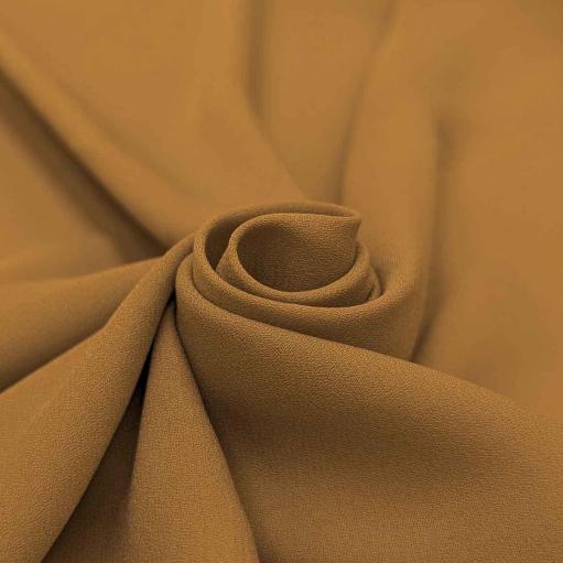 پارچه کرپ حریر ساده رنگ خردلی 