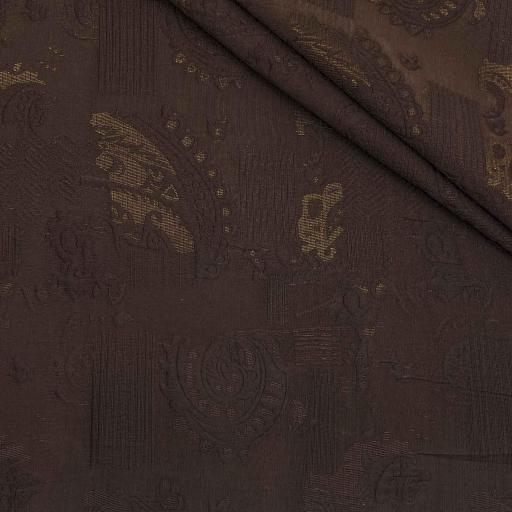 پارچه ژاکارد کتان 234 رنگ شکلاتی 