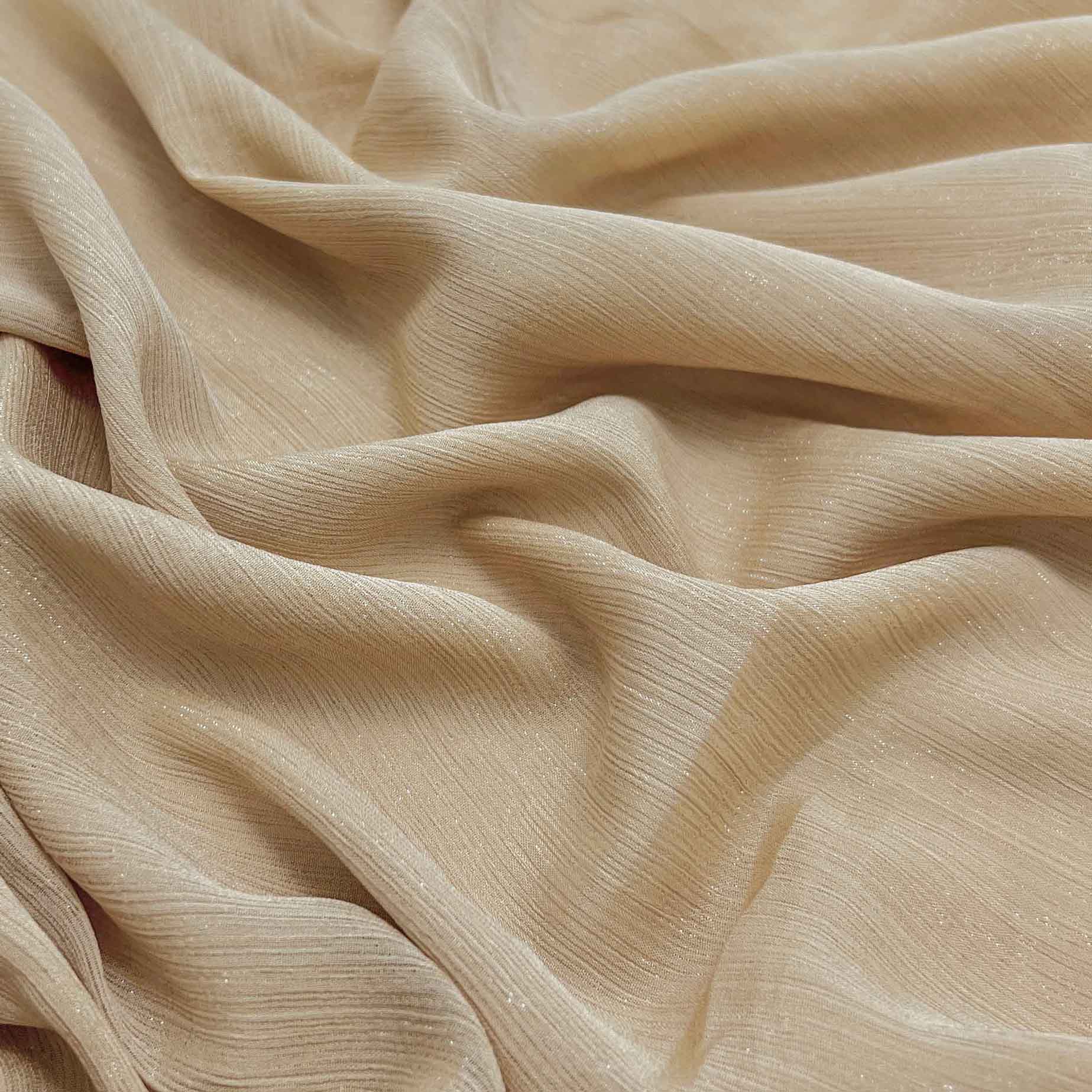 پارچه حریر شاین رنگ بیسکوییتی 