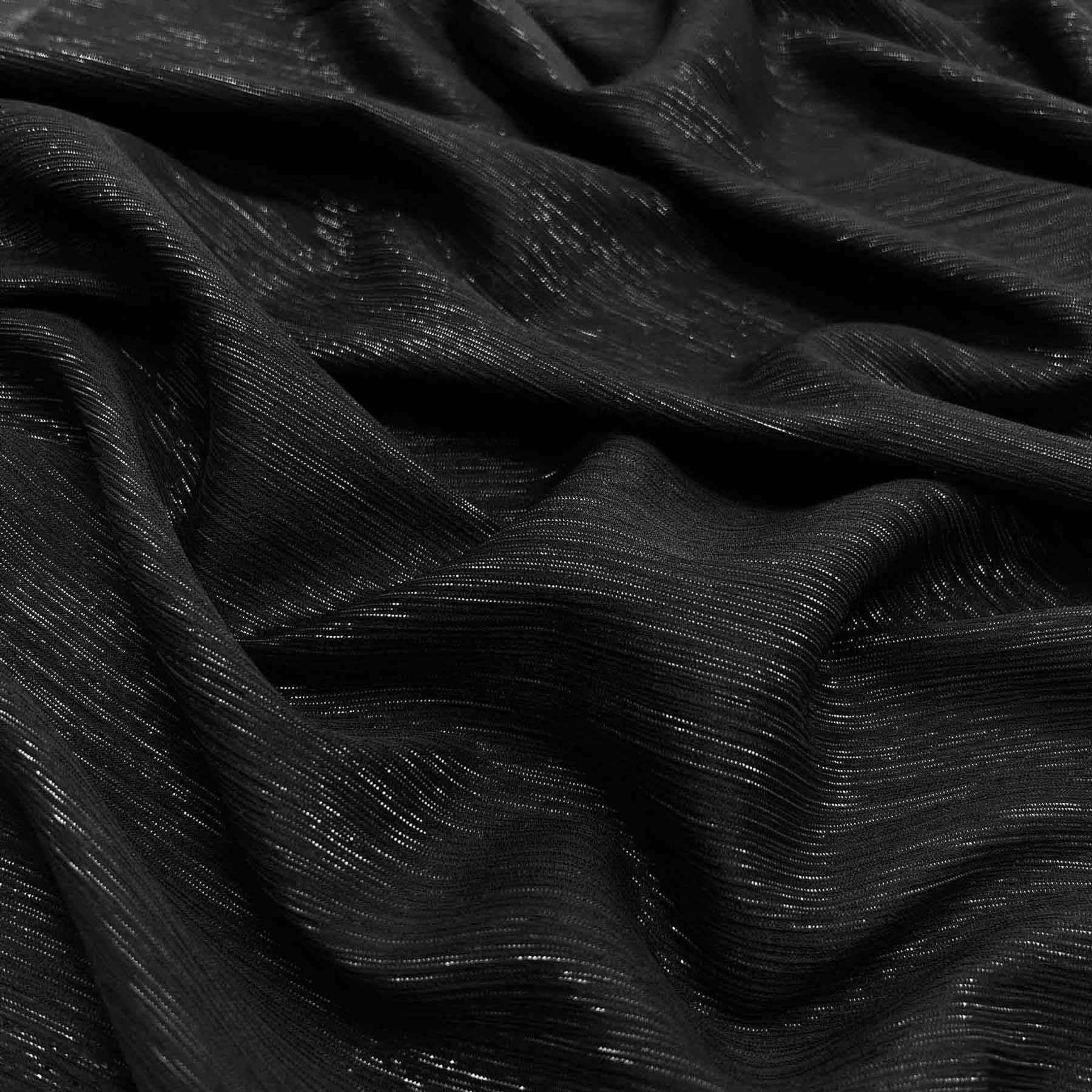 پارچه حریر شاین رنگ مشکی 