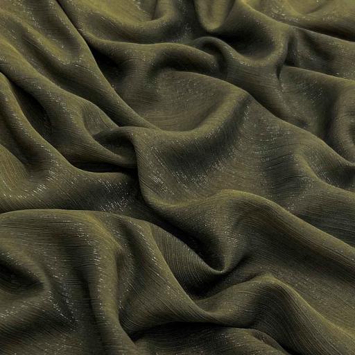 پارچه حریر شاین رنگ زیتونی 