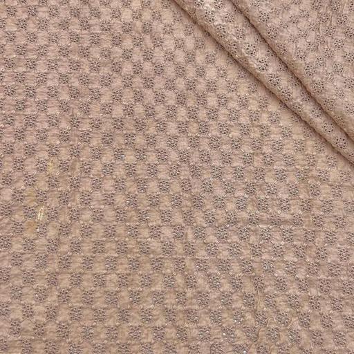 پارچه وال بوندینگ خامه دوزی رنگ نسکافه ای 