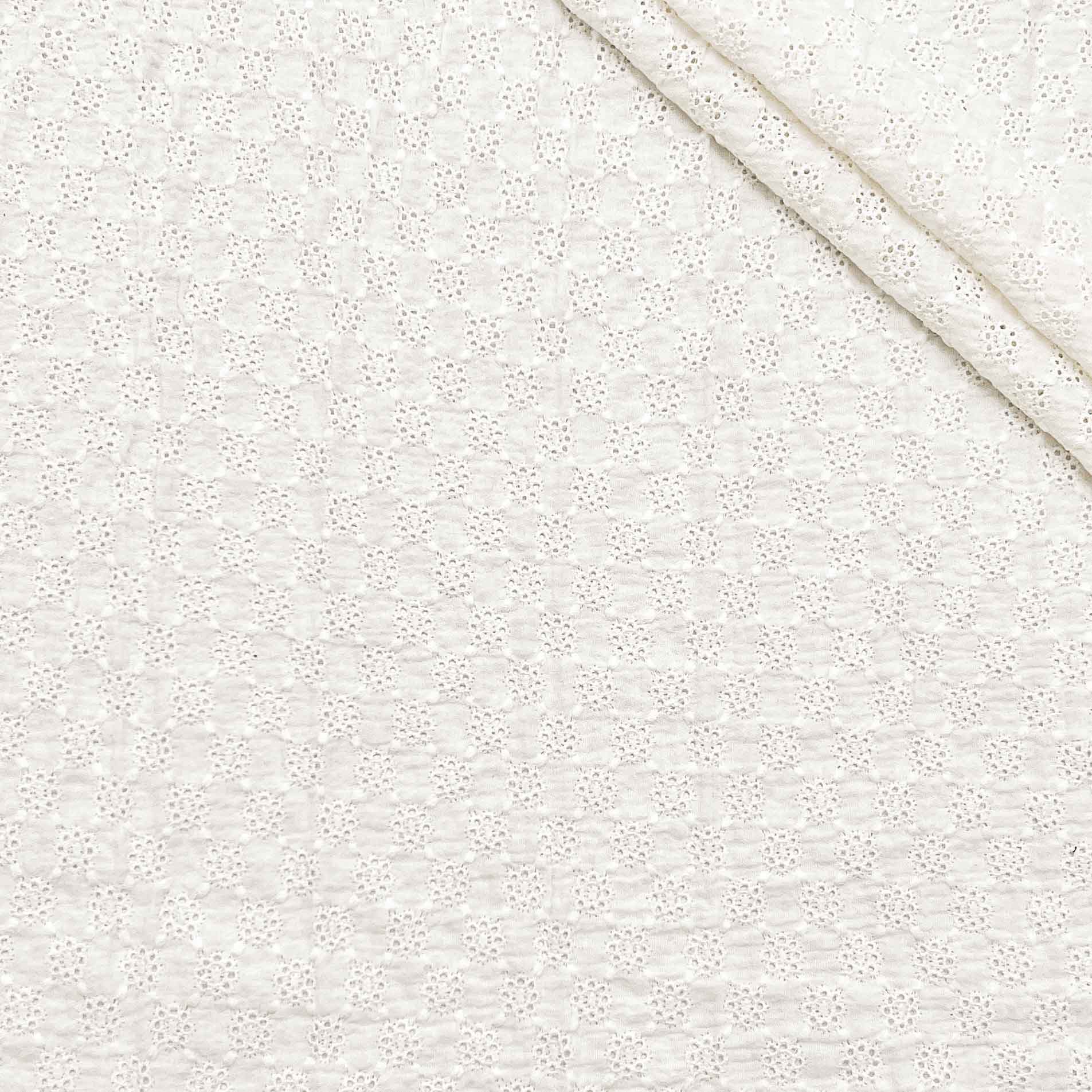 پارچه وال بوندینگ خامه دوزی رنگ آف وایت 