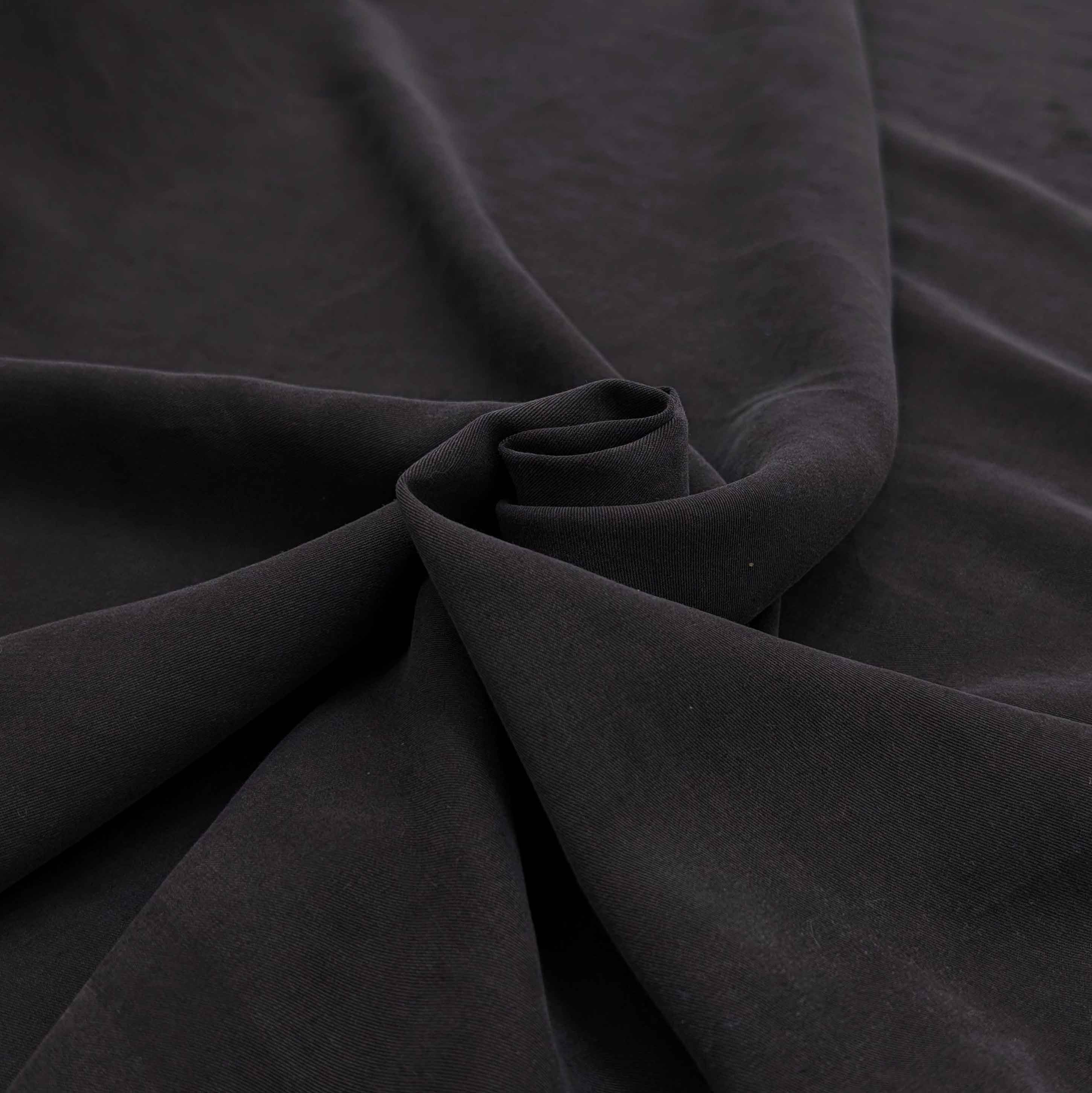 پارچه لیوسل ساده رنگ بادمجانی کبود 