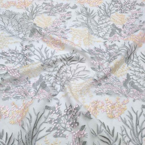 پارچه تور گلدوزی رنگ 21 