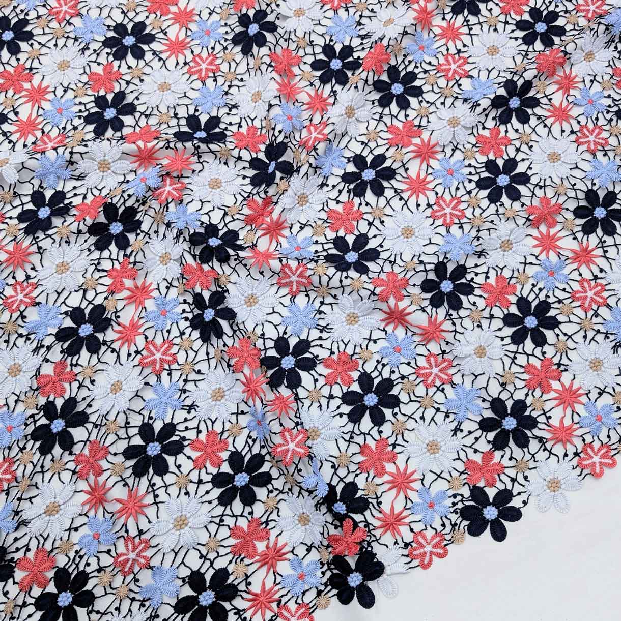 پارچه گیپور مولتی کالر رنگ 4 