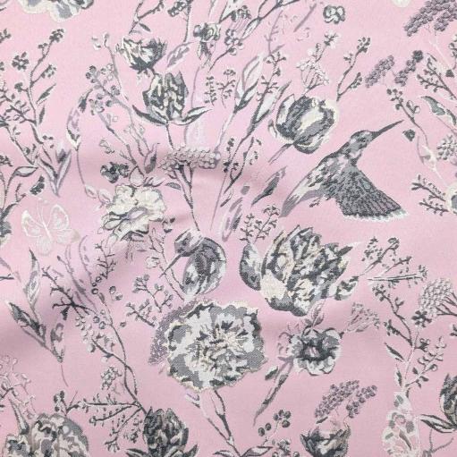 پارچه ژاکارد پنبه 4110 رنگ صورتی 