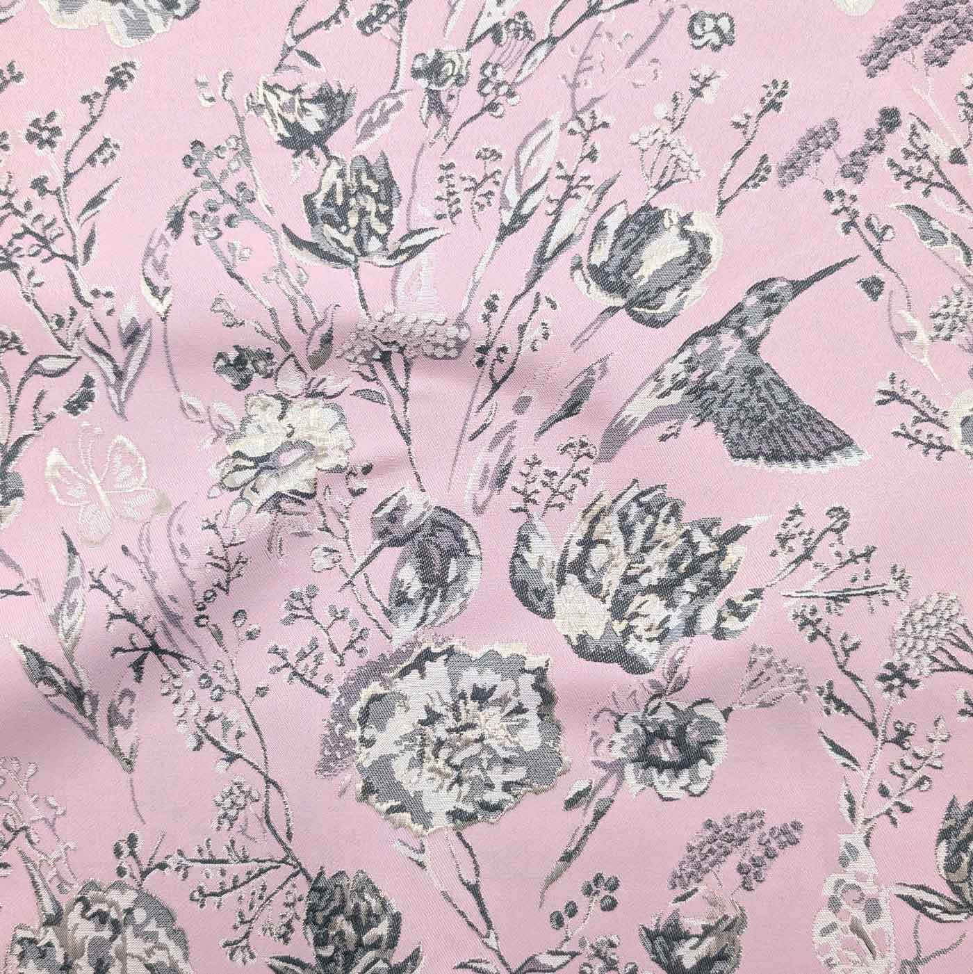 پارچه ژاکارد پنبه 4110 رنگ صورتی 