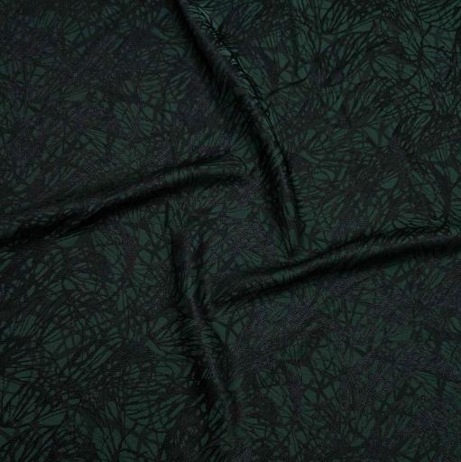پارچه ژاکارد ابریشم 206 رنگ سبز مشکی 