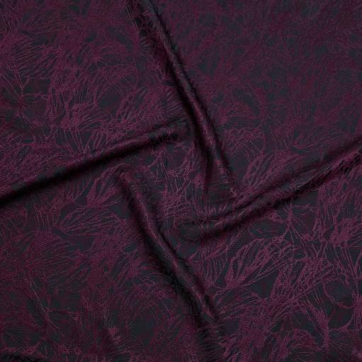 پارچه ژاکارد ابریشم 206 رنگ زرشکی مشکی 