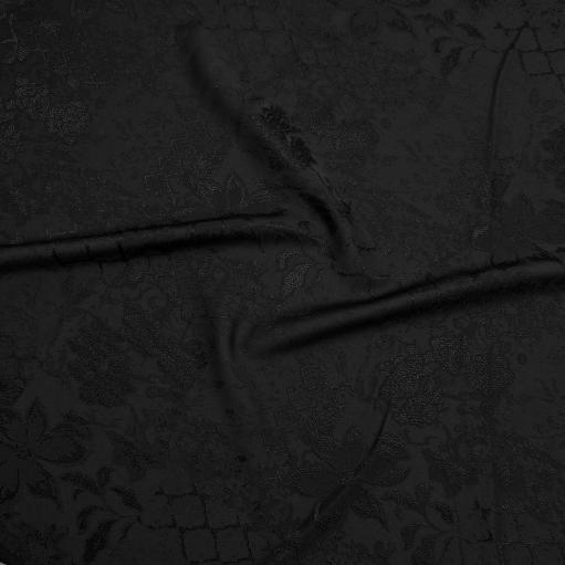پارچه ژاکارد ابریشم 197 رنگ مشکی 