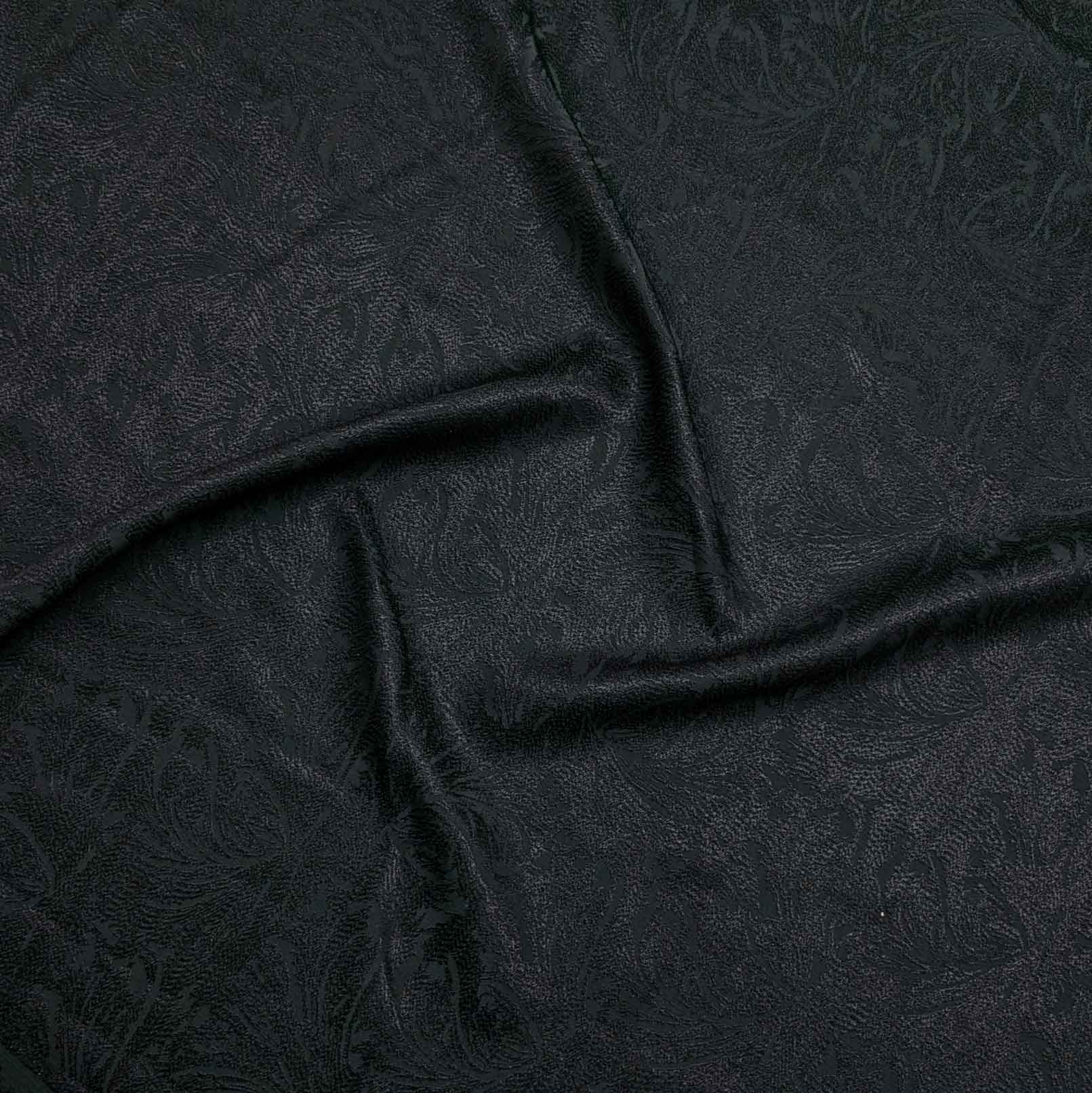 پارچه ژاکارد ابریشم 155 رنگ سبز مشکی 