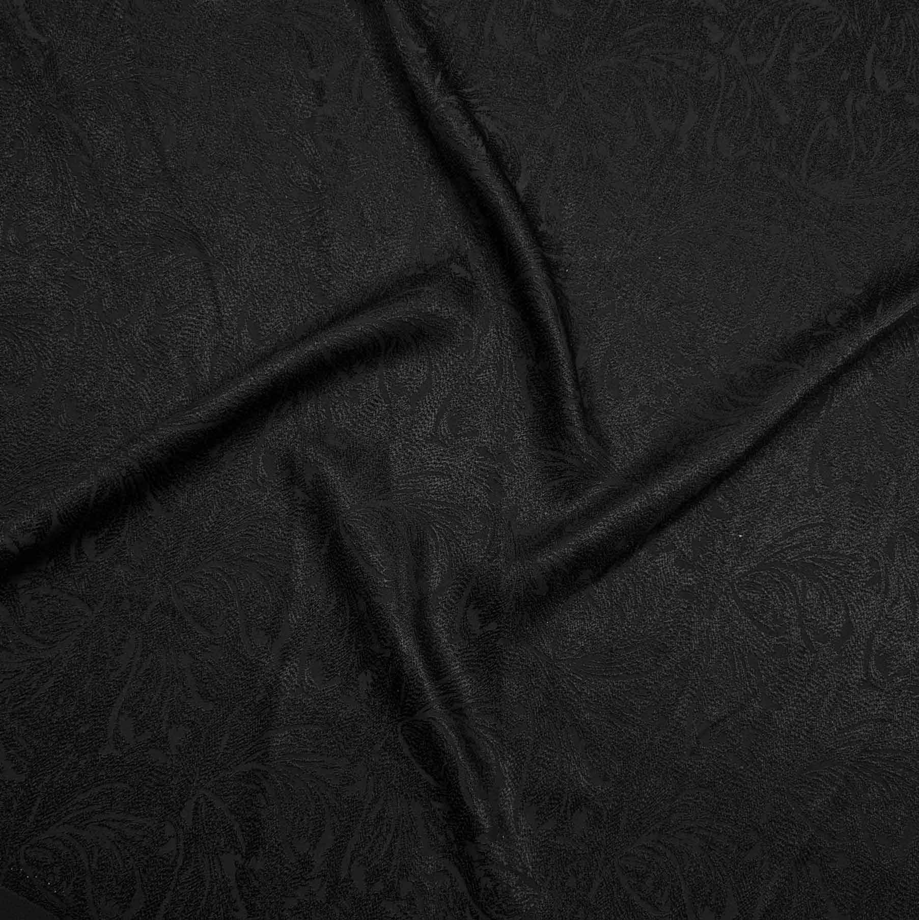 پارچه ژاکارد ابریشم 155 رنگ مشکی 