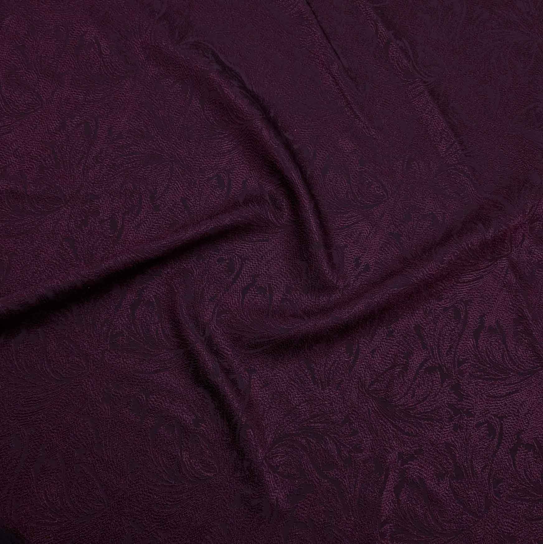 پارچه ژاکارد ابریشم 155 رنگ مشکی زرشکی 