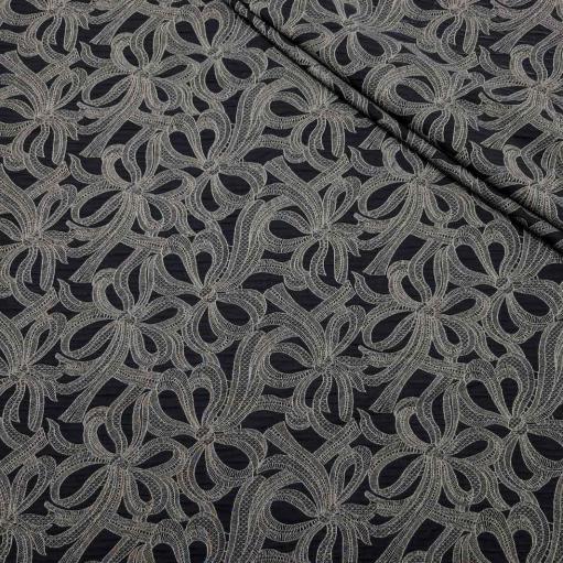 پارچه ژاکارد پنبه ترک 235 رنگ مشکی 
