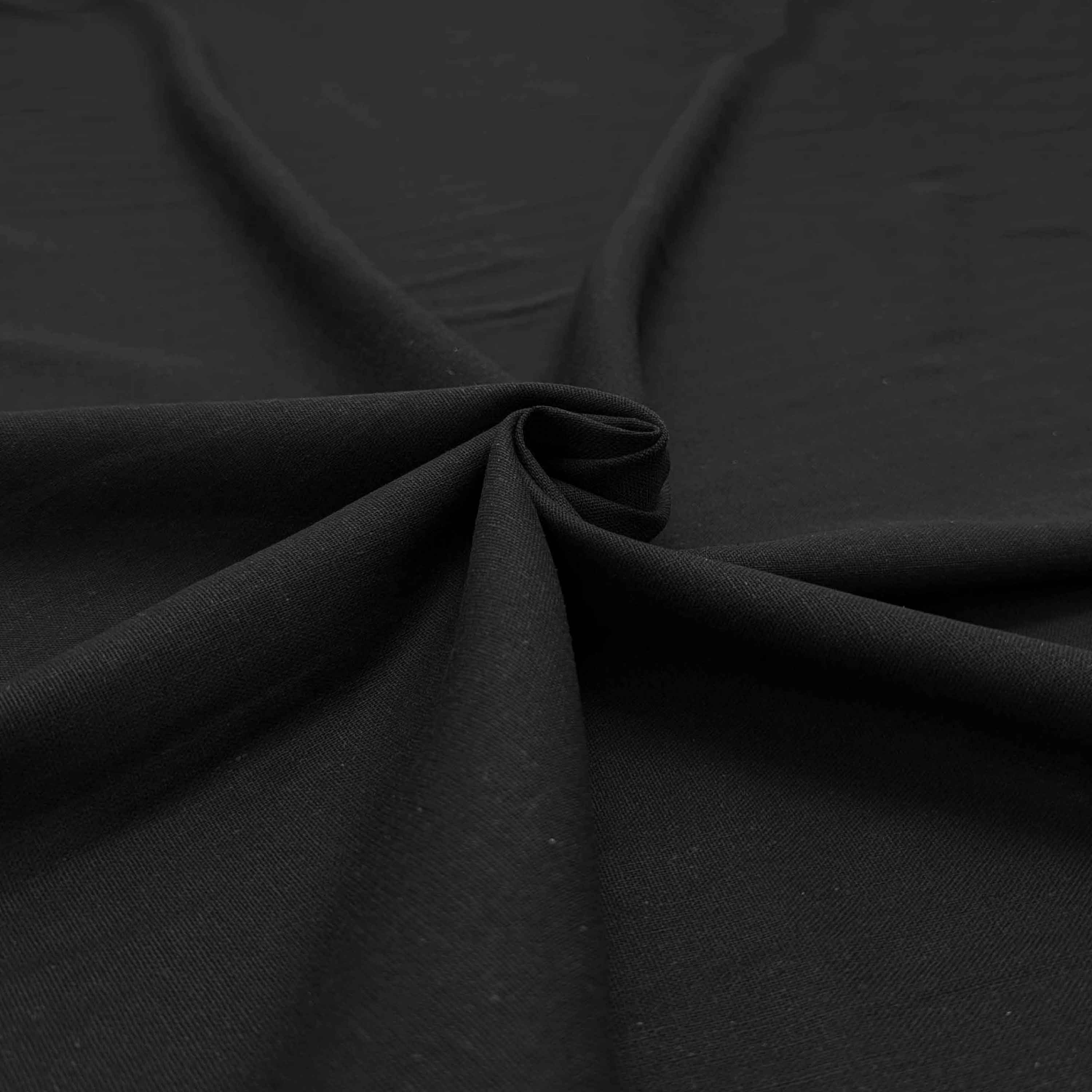 پارچه لینن ویسکوز رنگ مشکی 