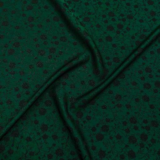 پارچه ژاکارد ویسکوز 013 رنگ سبز مشکی 